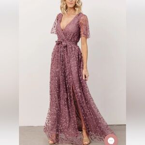 Baltic Born Marseille Embossed Maxi Dress | Orchid - M